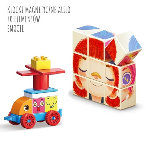 Klocki magnetyczne Alilo - emocje - 40 el.