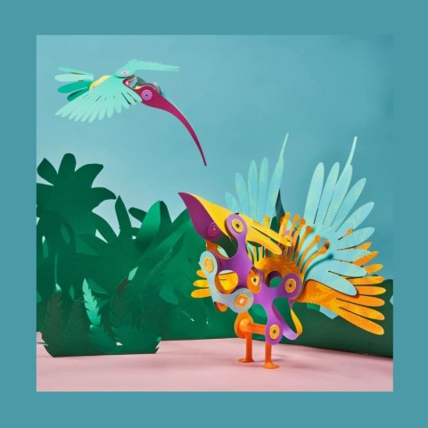 Klocki magnetyczne Clixo - Ptaki tropikalne - 22 el.