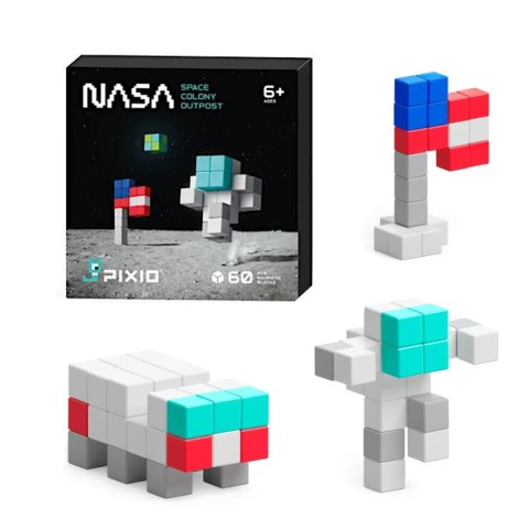 Klocki magnetyczne Pixio NASA space colony outpost 60 | Nasa Series