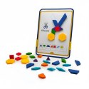 Magnetyczna mozaika klocki Tangram z tablicą - 252 el. + karty pracy