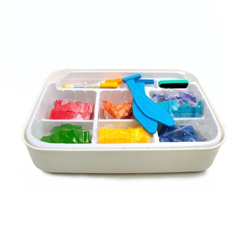 Magnetyczna mozaika klocki Tangram z tablicą - 252 el. + karty pracy