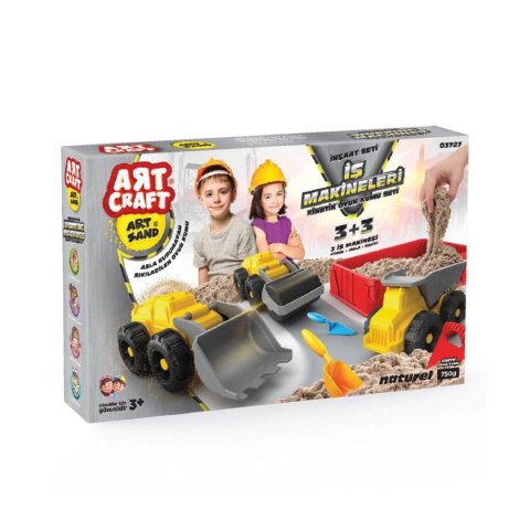 Zestaw z piaskiem kinetycznym - Artcraft - Pojazdy budowlane