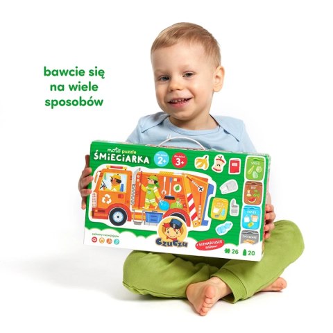 CzuCzu Moto puzzle Śmieciarka 2+,3+