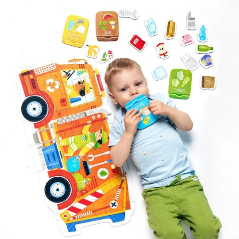 CzuCzu Moto puzzle Śmieciarka 2+,3+