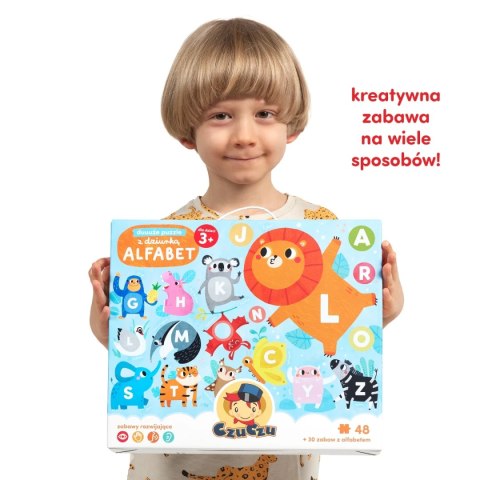 Duuuże puzzle z dziurką Alfabet 3+