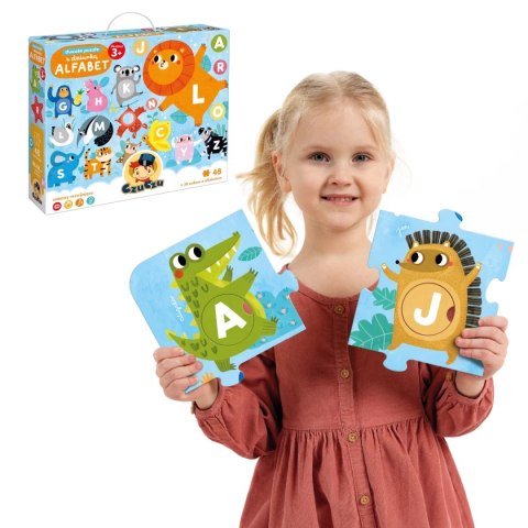 Duuuże puzzle z dziurką Alfabet 3+