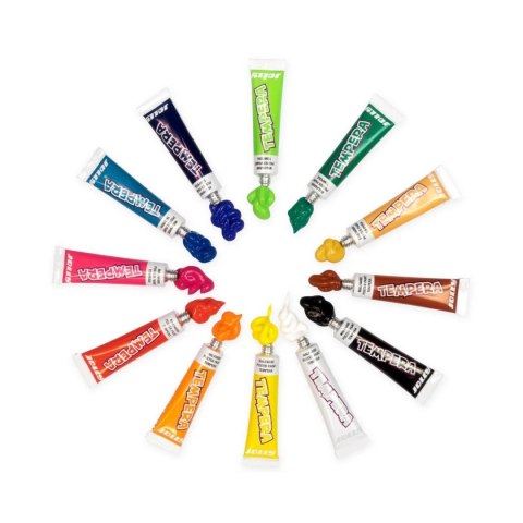 Farby Jolly tempera - 12szt + metaliczne