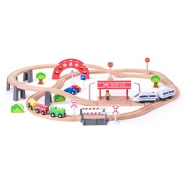 Zestaw kolejkowy z elektryczną lokomotywą - 60 el.