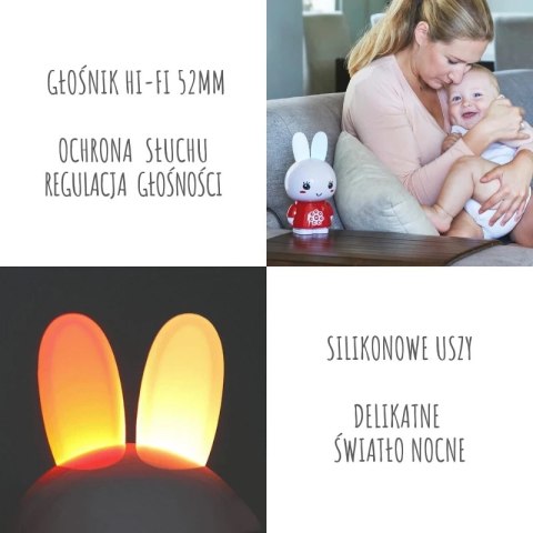 Króliczek Alilo Honey Bunny G6 RED - czerwony