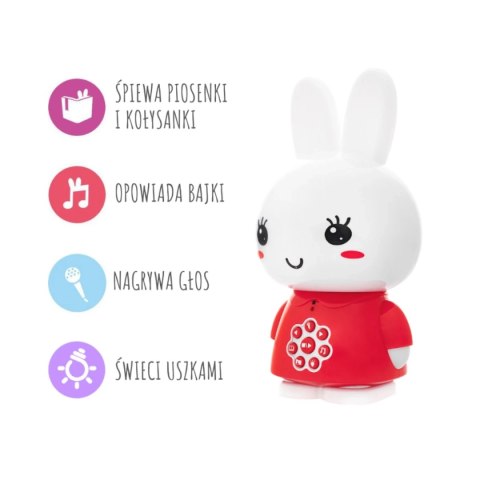 Króliczek Alilo Honey Bunny G6 RED - czerwony