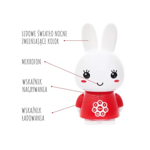 Króliczek Alilo Honey Bunny G6 RED - czerwony