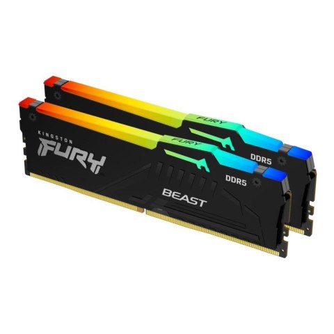 Pamięć DDR5 Kingston FURY Beast RGB 16GB (2x8GB) 6000MHz CL30 1,4V Black EXPO