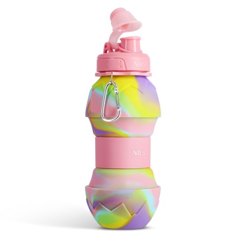 NC4102 BIDON SILIKONOWY SKŁADANY 700ML RÓŻOWY NILS