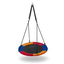 NB5003 BOCIANIE GNIAZDO HUŚTAWKA NIEBIESKI CZERWONY POMARAŃCZOWY ŚR.90 CM NILS