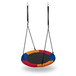 NB5003 BOCIANIE GNIAZDO HUŚTAWKA NIEBIESKI CZERWONY POMARAŃCZOWY ŚR.90 CM NILS