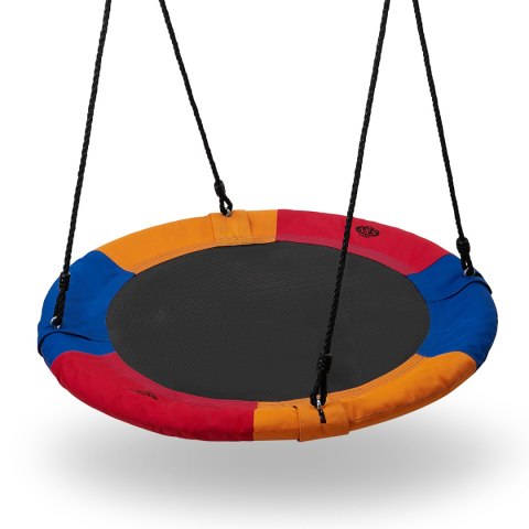 NB5003 BOCIANIE GNIAZDO HUŚTAWKA NIEBIESKI CZERWONY POMARAŃCZOWY ŚR.90 CM NILS
