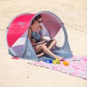 NC3142 CZERWONO-SZARY NAMIOT PLAŻOWY SAMOROZKŁADAJĄCY PODŁOGA NILS