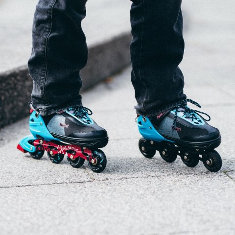 NA13810 ŁYŻWOROLKI TWIST NIEBIESKIE ROZM. L(39-42) NILS EXTREME