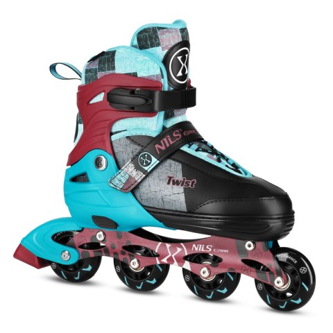 NA13810 ŁYŻWOROLKI TWIST NIEBIESKIE ROZM. S(31-34) NILS EXTREME