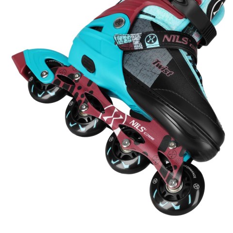 NA13810 ŁYŻWOROLKI TWIST NIEBIESKIE ROZM. S(31-34) NILS EXTREME
