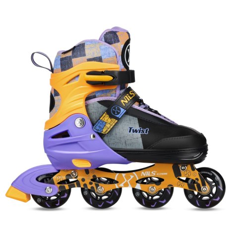 NA13810 ŁYŻWOROLKI TWIST ŻÓŁTE ROZM. L(39-42) NILS EXTREME