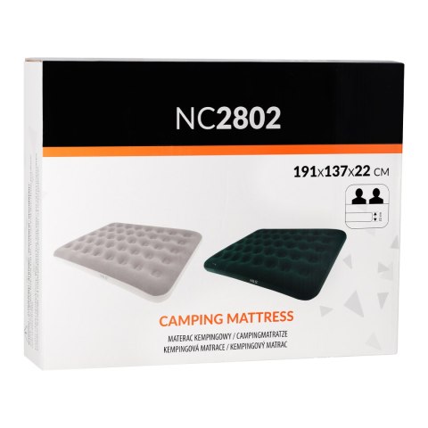 NC2802 MATERAC TURYSTYCZNY DMUCHANY 191X137X22 CM BEŻOWY NILS CAMP