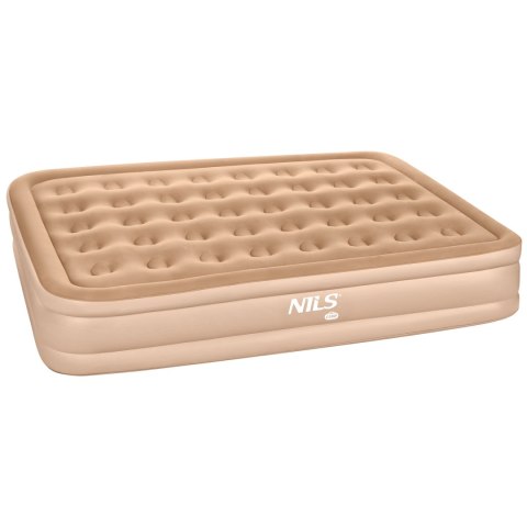 NC2808 MATERAC DWUOSOBOWY KING SIZE BEŻOWY + POMPKA ELEKTRYCZNA NILS CAMP