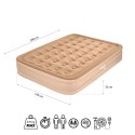 NC2808 MATERAC DWUOSOBOWY KING SIZE BEŻOWY + POMPKA ELEKTRYCZNA NILS CAMP