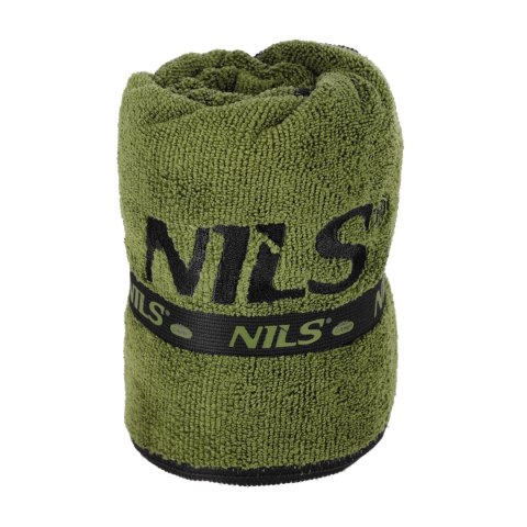 NCR15 RĘCZNIK Z MIKROFIBRY WOJSKOWY KHAKI 120x60 cm NILS CAMP