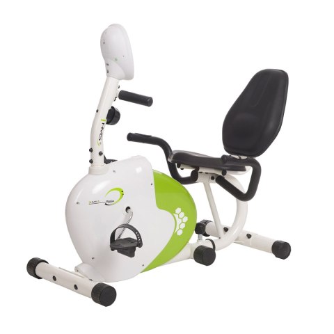 R9259* POZIOMY ROWER STACJONARNY MAGNETYCZNY HMS (9 KG) biało-zielony