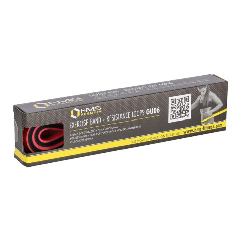 GU06 RÓŻOWO-CZARNA 13 x 5 x 2250 MM GUMA DO ĆWICZEŃ HMS