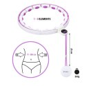 HHM17 HULA HOP WHITE/VIOLET Z MAGNESAMI I OBCIĄŻNIKIEM + LICZNIK HMS