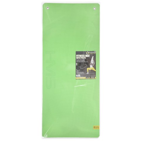 MFK08 GREEN-BLACK MATA FITNESS KLUBOWA Z OTWORAMI 140*60CM EVA 15MM HMS PREMIUM