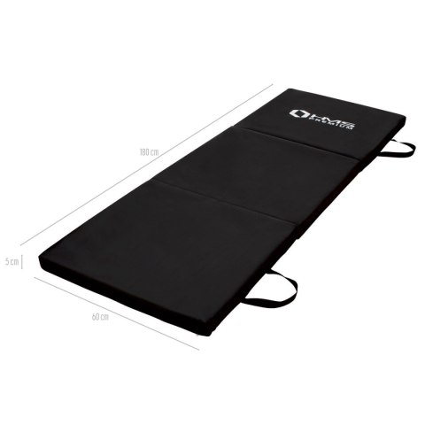 MGS02 BLACK MATERAC GIMNASTYCZNY SKŁADANY 1800x600MM HMS PREMIUM