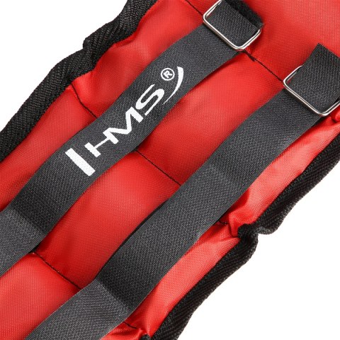 OB03 RED OBCIĄŻNIKI DO ĆWICZEŃ NA KOSTKI I NADGARSTKI 2 x 1.5 KG HMS