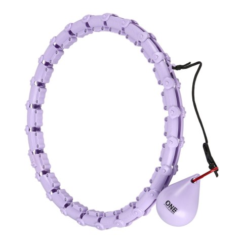 ZESTAW HULA HOP OHA02 VIOLET Z WYPUSTKAMI I OBCIĄŻNIKIEM ONE FITNESS + PAS BR160