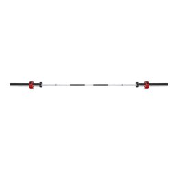 GO450 (+ ZG1000R) GRYF OLIMPIJSKI 18.5KG 2200MM HMS Z ZACISKAMI LOCK JAW RED