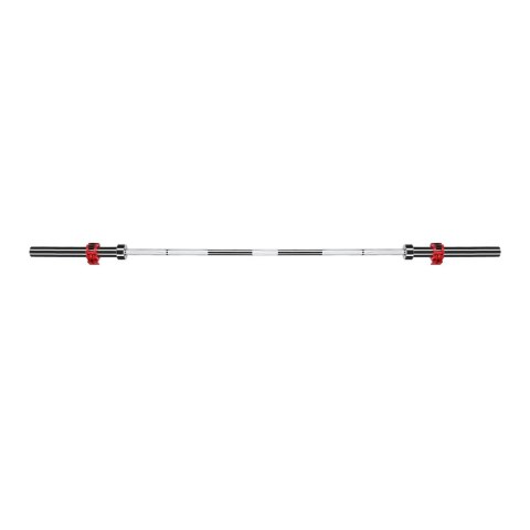 GO450 (+ ZG1000R) GRYF OLIMPIJSKI 18.5KG 2200MM HMS Z ZACISKAMI LOCK JAW RED