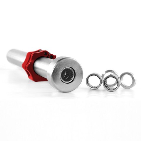 GO450 (+ ZG1000R) GRYF OLIMPIJSKI 18.5KG 2200MM HMS Z ZACISKAMI LOCK JAW RED