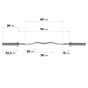 GOL200 + (ZG 1000B) GRYF OLIMPIJSKI ŁAMANY 13.5KG 1500MM HMS PREMIUM