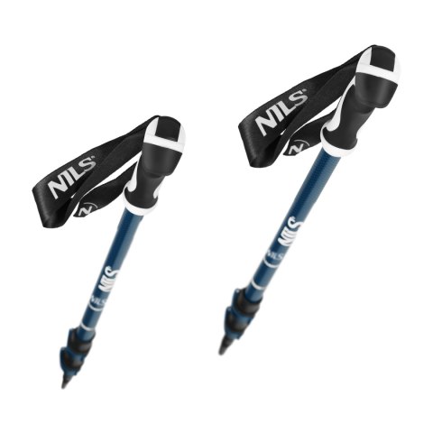 TK8601 BLUE KIJE TREKKINGOWE ALUMINIOWE NILS