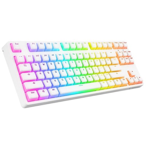 Klawiatura mechaniczna Rampage TKL GHOST Huano Red Switch biała