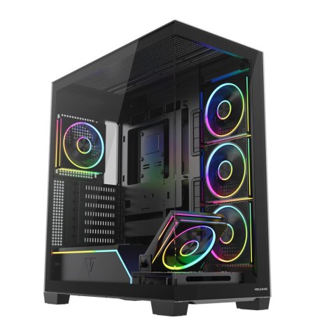 Obudowa Modecom Volcano Stellar Plus ARGB MIDI 5F, czarna