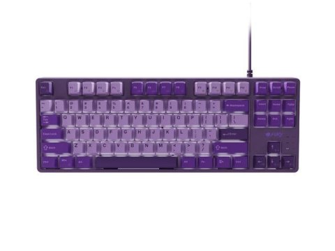 Klawiatura dla graczy gamingowa Fury Kanabo K2 US białe podświetlenie mechaniczna fioletowa