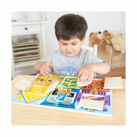 Melissa & Doug Tablica zamki i zabezpieczenia - motoryczna zabawka 3+