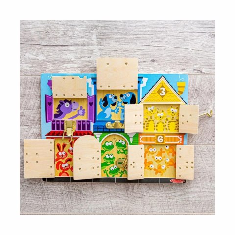 Melissa & Doug Tablica zamki i zabezpieczenia - motoryczna zabawka 3+