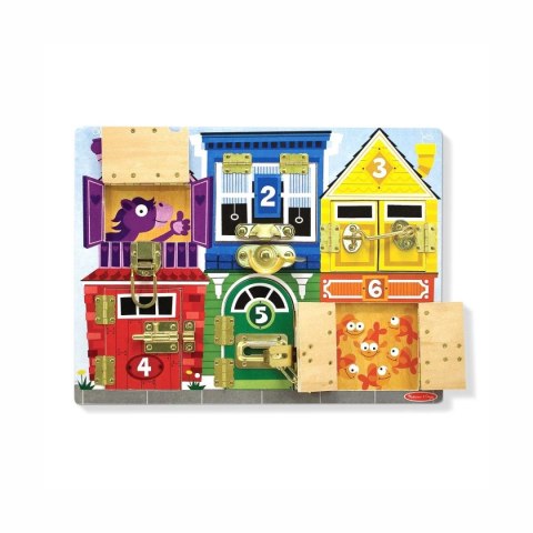 Melissa & Doug Tablica zamki i zabezpieczenia - motoryczna zabawka 3+