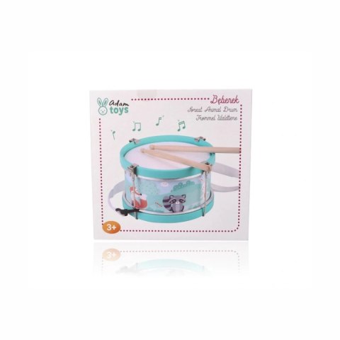AdamToys -bębenek - leśne zwierzęta - drewniany instrument dla dzieci 3+