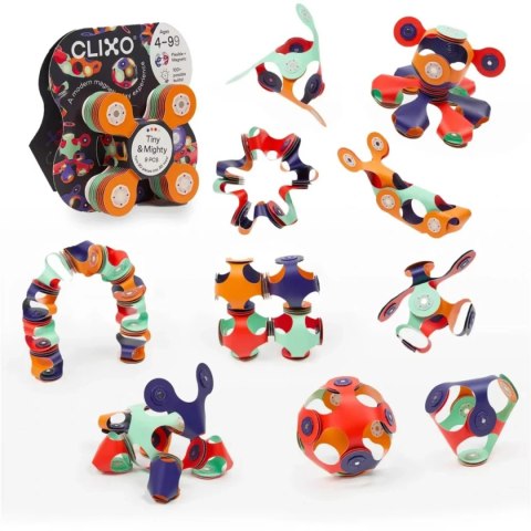 Clixo Tiny & Mighty Space 9 el. - klocki magnetyczne - 4+