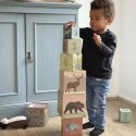 Kostki do układania „Las" firmy Egmont Toys - zestaw 9 sztuk dla dzieci od 12. miesiąca życia